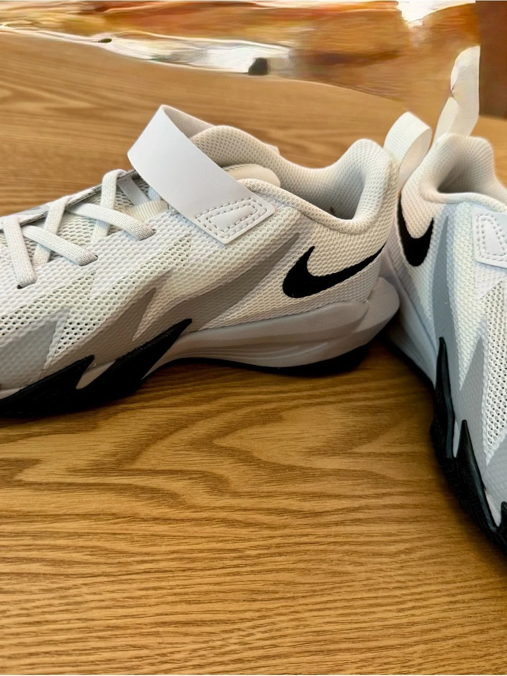 Nike Men’s White and Black Athletic Basketball Shoes